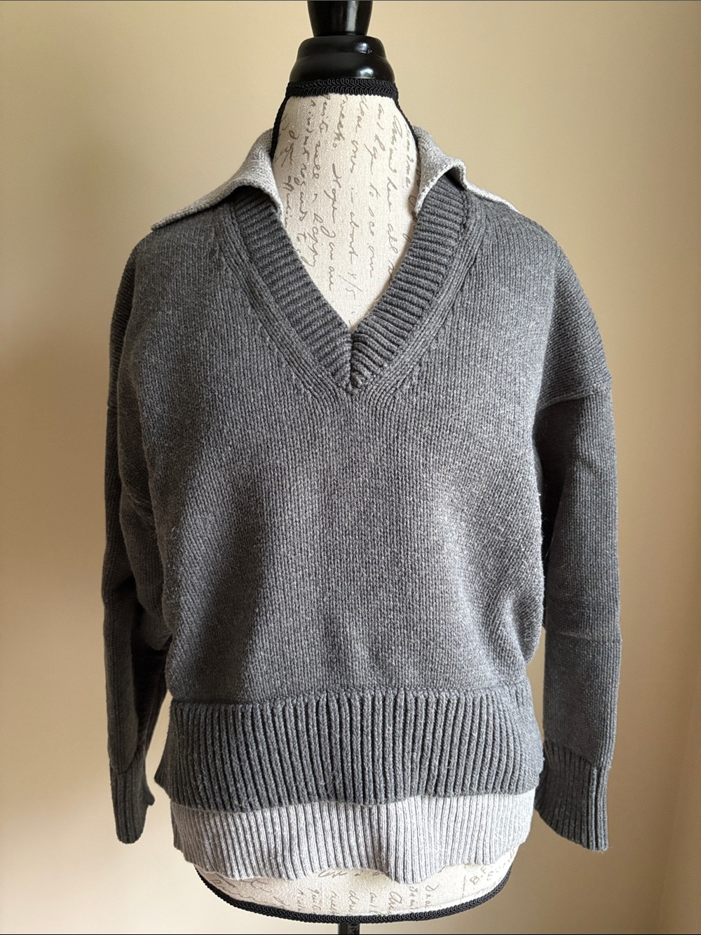 MAEVE LAYERED POLO SWEATER